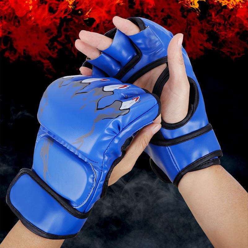 Adult Boxing Gloves for MMA and Sanda Training, Punching Bag, Free Fighting Practice