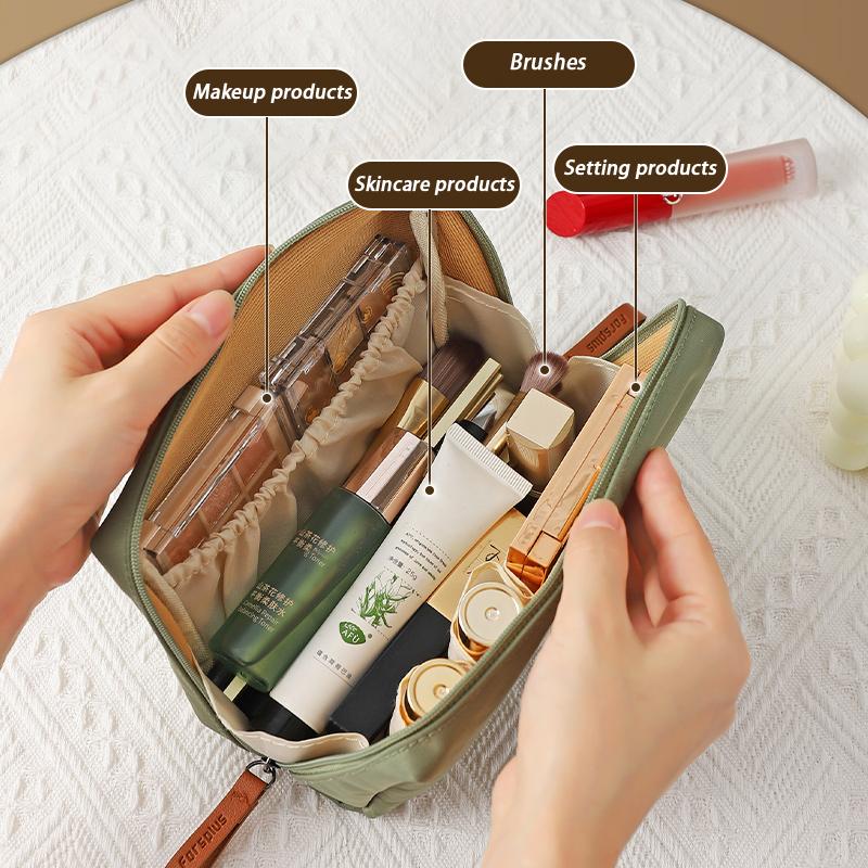 2026 Damen Kosmetiktasche Unifarbene Koreanischer Stil Make-up Tasche Beutel Kulturtasche Wasserdichte Make-up Organizer Etui Tasche