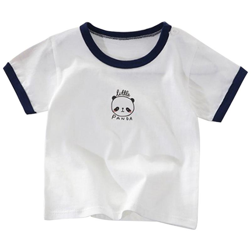 

Футболка с принтом для детей 1–10 лет, топ с круглым вырезом и короткими рукавами 110