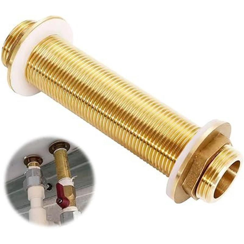 3/4inch Brass Pipe Fitting Connectors for Water Tanks Male Full Thread Fitting Water Tanks Jointer Connectors Replacement