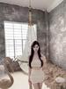 Women's Summer Sexy Lace Patchwork Camisole Dress with Sleeves: Slimming Bodycon Skirt - Japanese Korean Casual Style