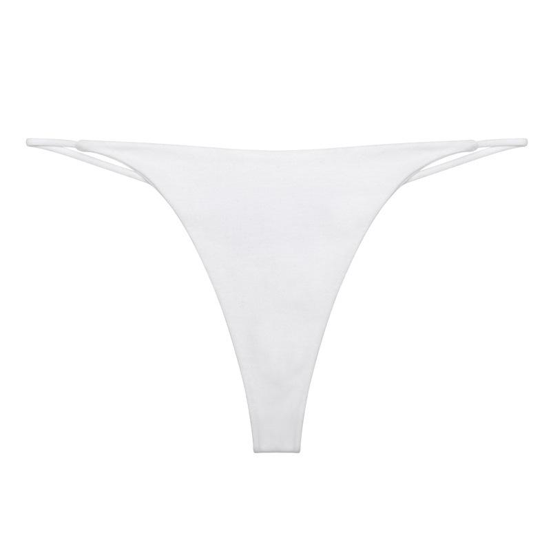 Tanga sexy pentru femei cu broderie fluture Chiloți bikini Lenjerie de corp din bumbac Pantaloni T