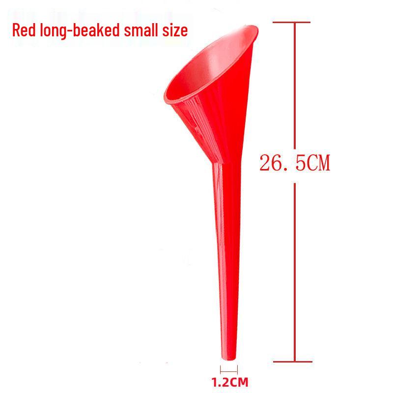 Long Spout Plastic Funnel - Extended Angled Design for Hands-Free Refueling and Food-Grade Filling for Motorcycle and Car.