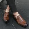 Casual Leather Mens Slip On Footwear Office Man Formal Shoes Wedding Party Man Dress Shoes Breath Driving Lazy Loafers Moccasins