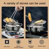 with Thermometer Tempura Fryer Pan 2.2/3.2/4.2L Mini Cooking Fryer Deep Frying Pot  Tempura Making
