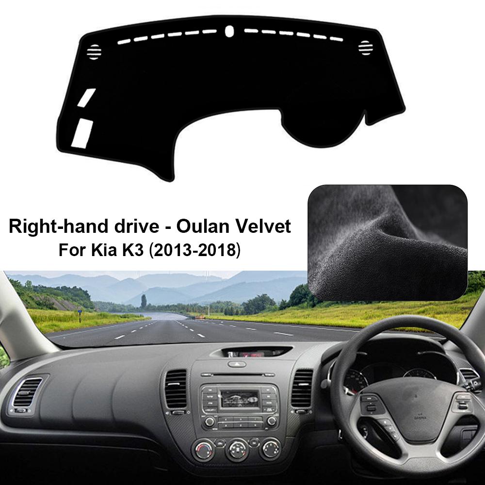 Interior Dashboard Cover Pad for 2013-2018 Kia K3 Sunshade Protector Anti-UV Dash Mat Non-slip Car Interior Moulding