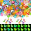 30Pcs Luminous Duck Plaything Glow In The Dark Miniature Resin Duck Figurines Diy Micro Fairy Garden Moss Landscape Household Plant Decoration