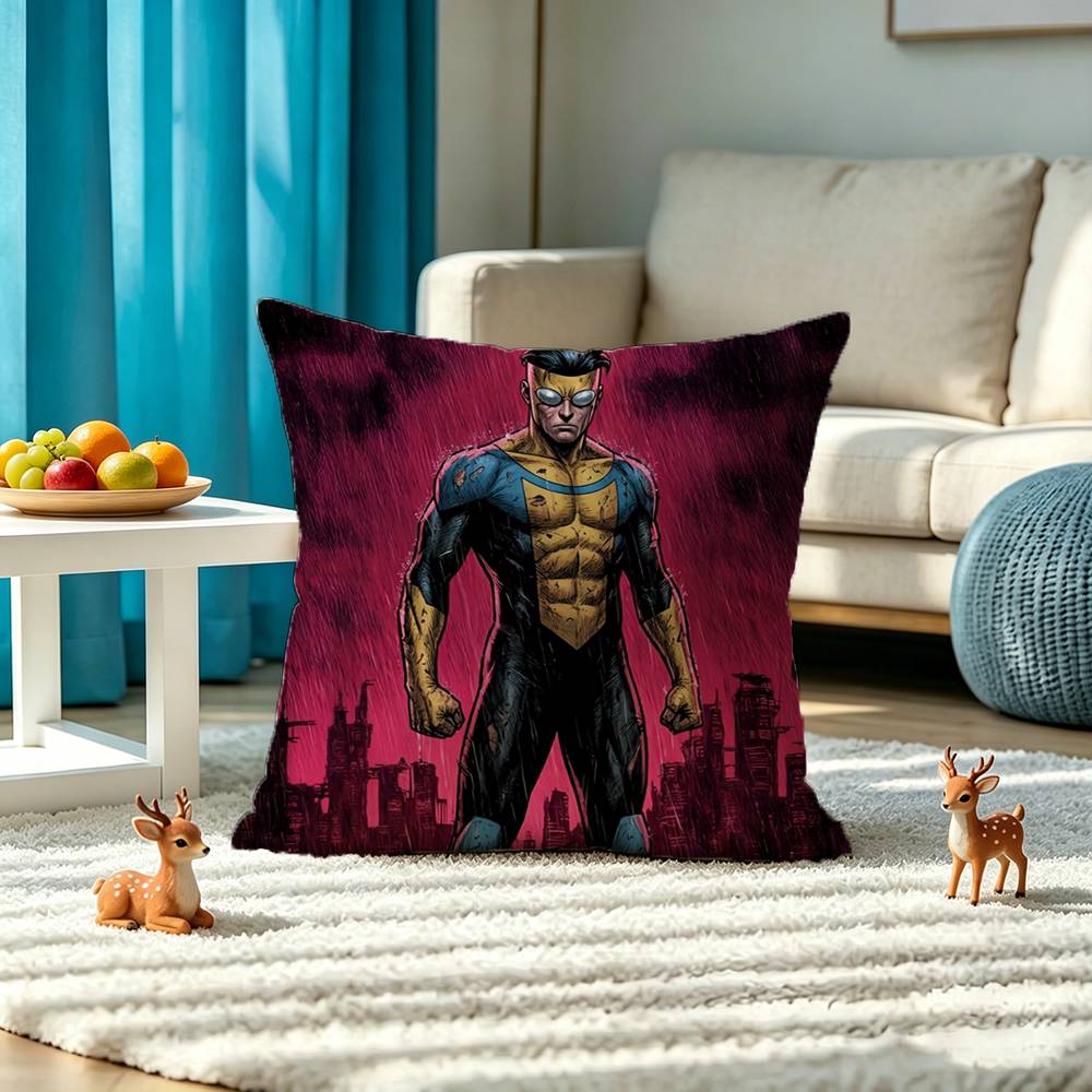 cool Nolan Grayson Invincible Square Double-Sided printed Pillow Case Bedroom Bedside Pillow Sofa Cushion Cover