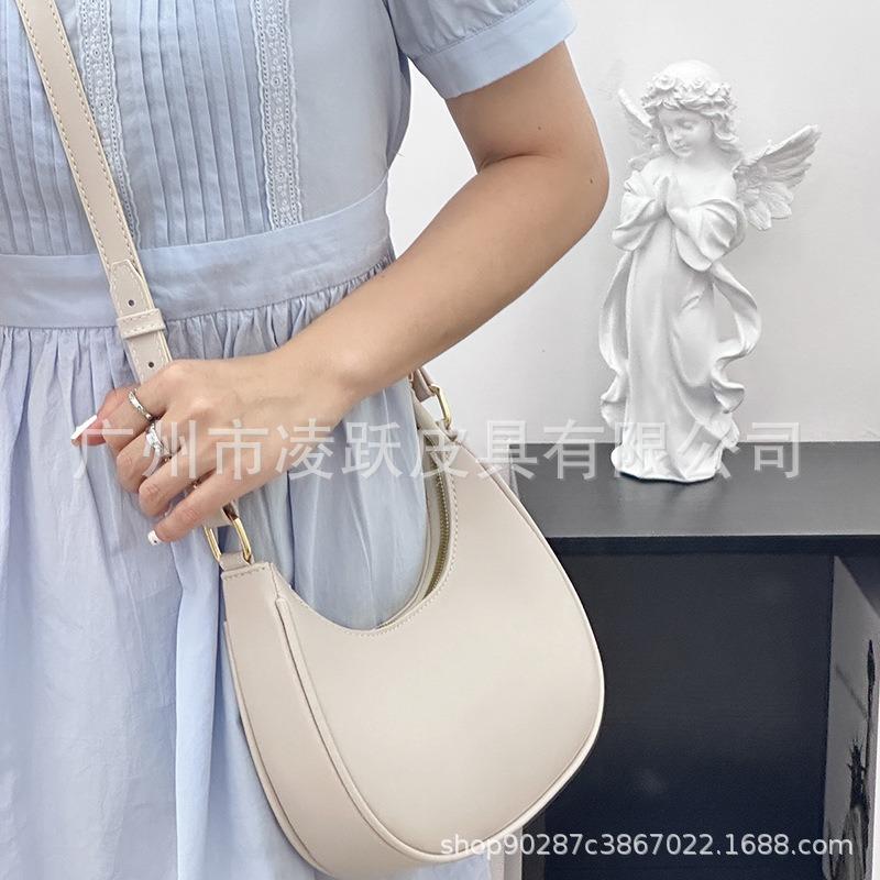 Single shoulder crescent bag summer new simple versatile underarm bag crossbody casual small bag women's bag light luxury