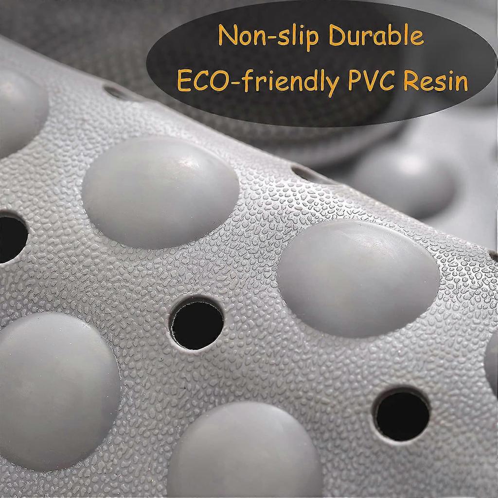 Non Slip Bath Mat Shower Mats With Feet Massage, Eco-friendly Pvc Anti Mould Bathroom Bathtub Mat Floor Massage Bathroom Mat With Suction Cups & Drain