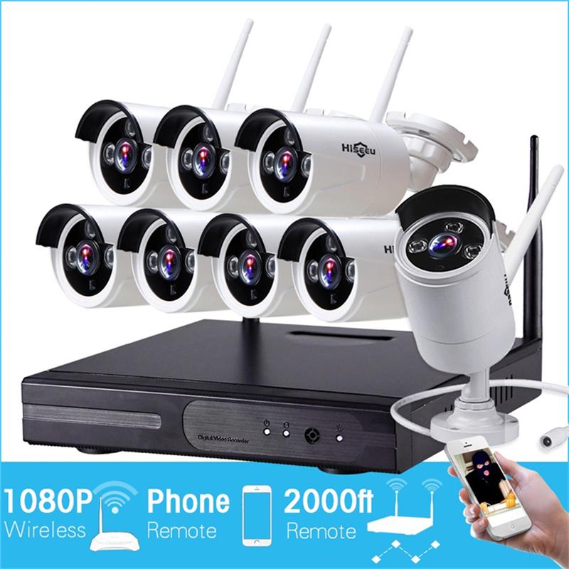 Hiseeu WK-2HD205 2 Cameras 5MP WiFi CCTV PTZ Camera Security System Kit 10ch Nvr Recorder Ai Motion Tracking Ip Camera Set Video Surveillance System