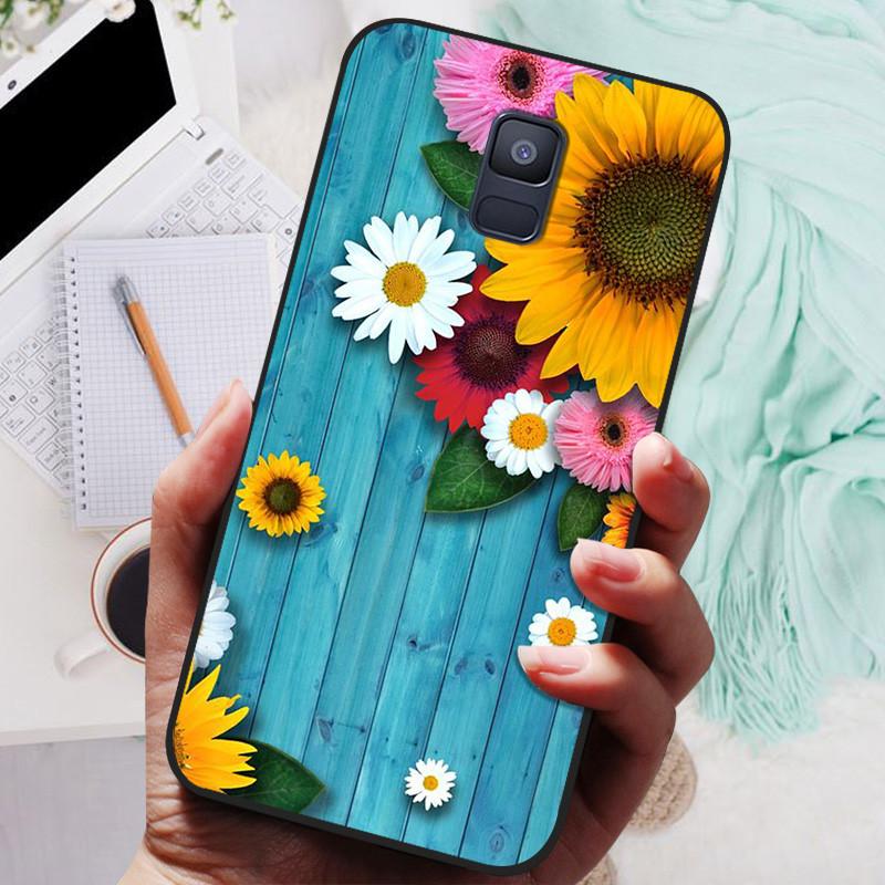 Für Samsung Galaxy A8 Plus 2018 Hülle Schwarze Abdeckung Löwe Wolf Silikon Weiche Rückseite Hüllen Für Samsung A8 2018 A530 A530F Handyhülle
