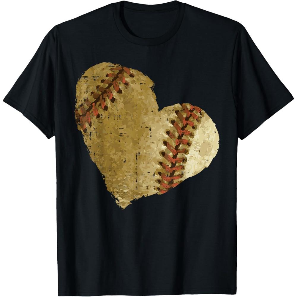 Valentines Day Heart Baseball Sports Men Boys Boys Girls Women T-Shirt XXL чёрный