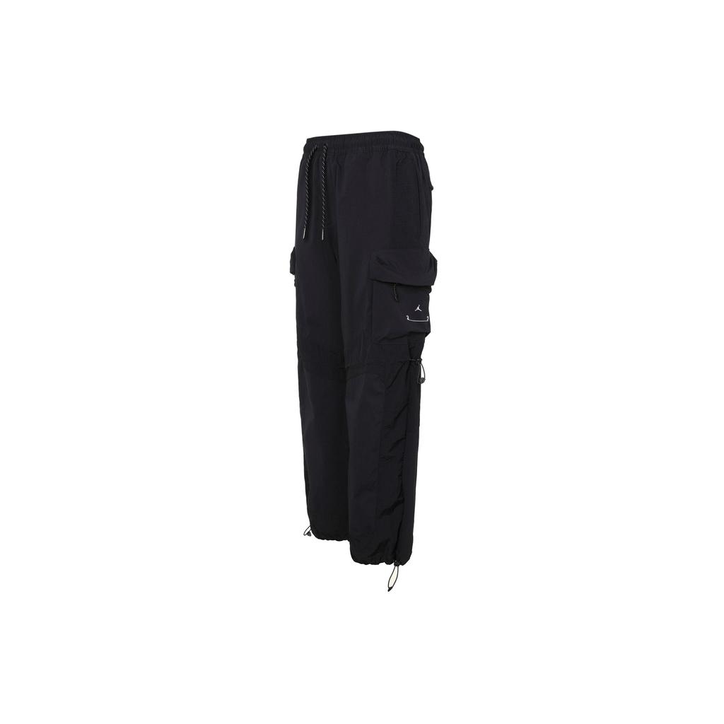 Jordan Pocket Detail Logo Print Straight-Leg Casual Pants Men Bottoms Black DQ8054-010