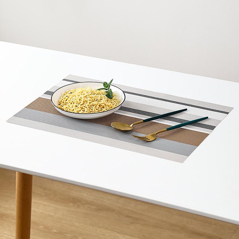 45x30cm PVC prostírání pruhované protiskluzové vodotěsné podložka na stůl kuchyňský jídelní stůl podložky na talíře podložky pod misky domácí dekorace
