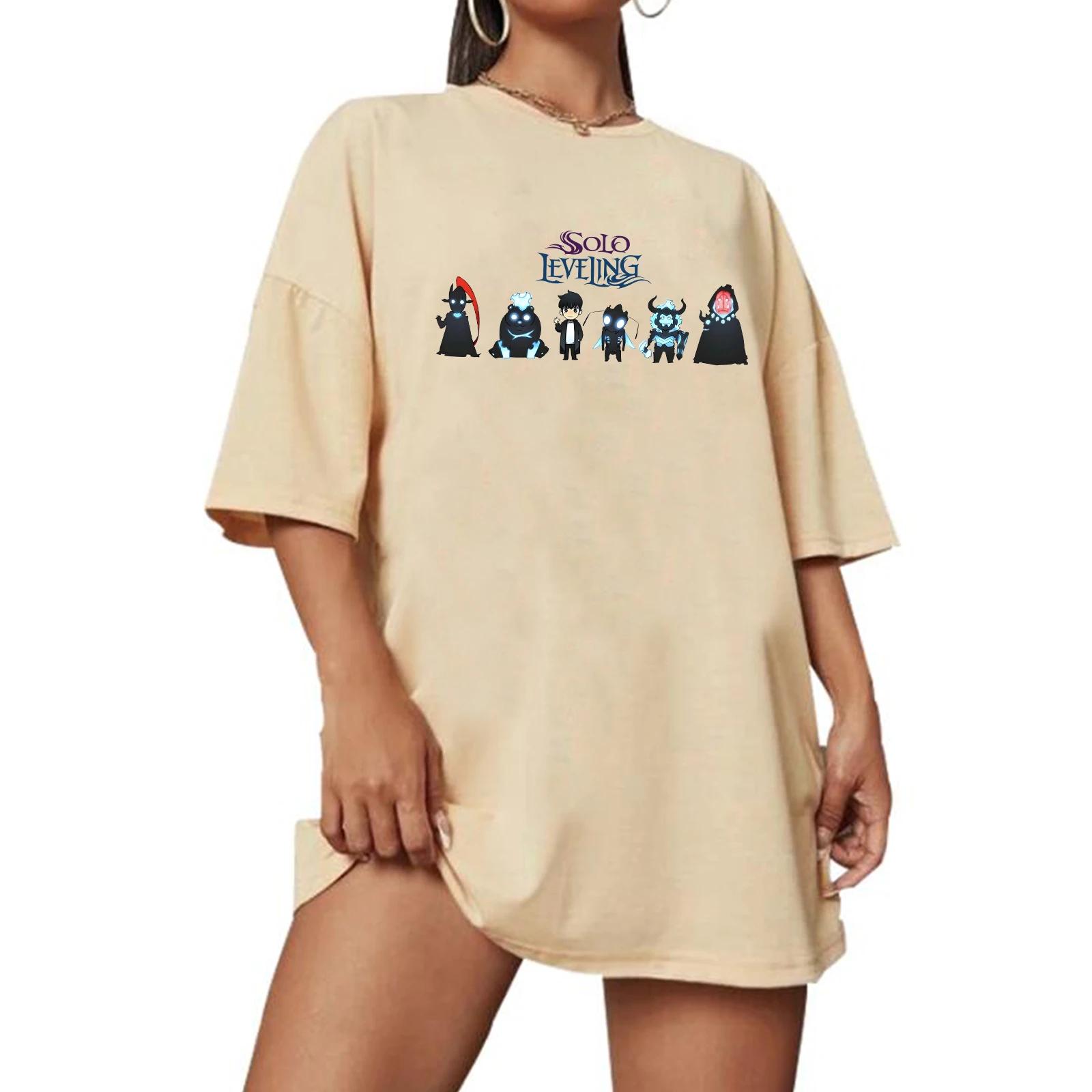 

Solo Leveling Anime Extra Large T-shirt O-Neck Short Sleeve Fashion Shirts Short Sleeve T Shirts Streetwear Women T Shirts S