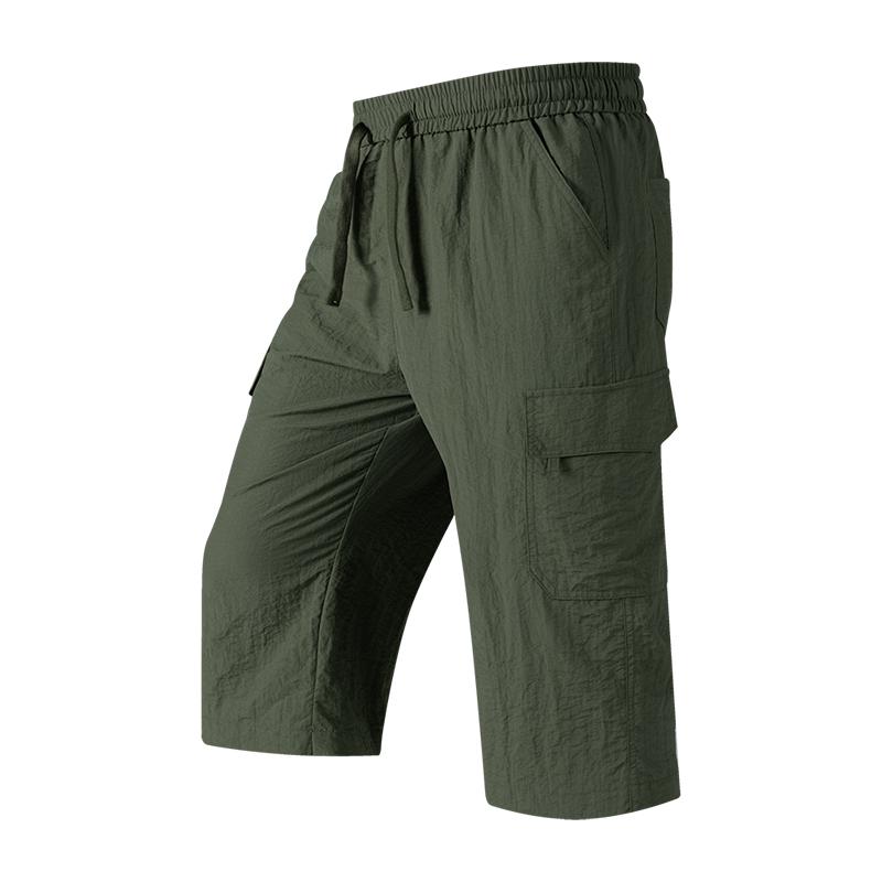 Shorts Men's Summer Casual Cropped Trousers Ice Silk Thin Outdoor Work Shorts Large Size Quick-drying Medium Trousers