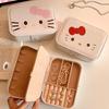 Leather  Jewelry Box Earrings Necklaces Rings Storage Box Travel Portable Ring Box Jewelry Organization Girls Gifts
