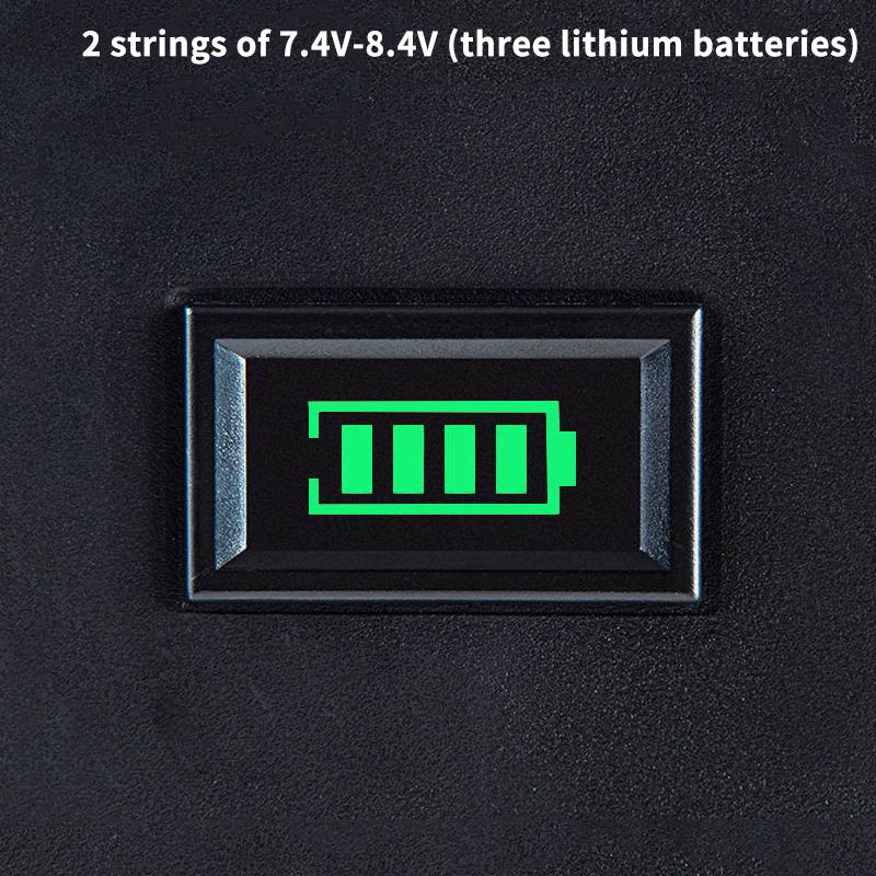 Two-Line Electric Vehicle Voltage Meter, Battery, Battery Charge Percentage Display Meter