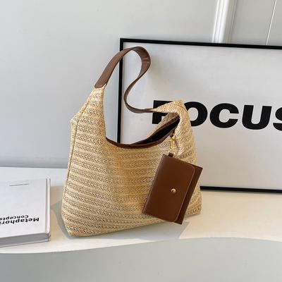 Boutique Gewebte Damenhandtasche Einzelne Schulter Handheld Tote Paket Hohe Qualität Heißer Verkauf Große Kapazität