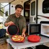 Aparat de sandwich pentru microunde Tavă rapidă pentru pizza Prăjitor de pâine pentru cuptor Bucătărie Casă Școală Cămin Clătite Mic dejun Coacere