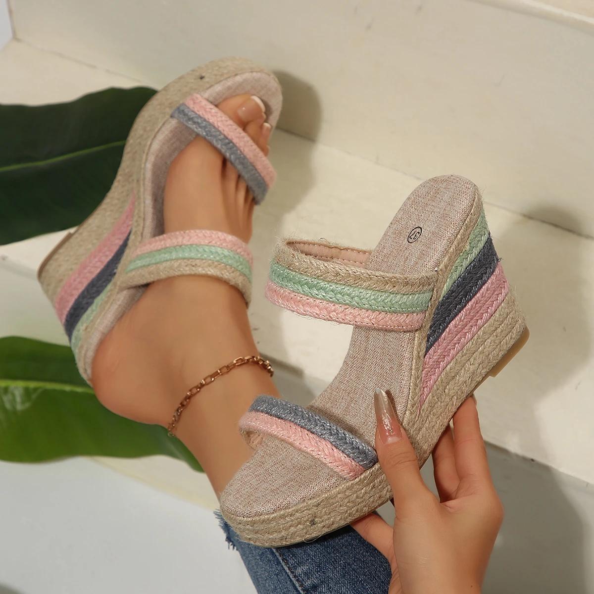 

2025 New Wedges Women Outdoor Casual Comfortable Anti-slip Sandals Summer New in Comfort Casual Shoes Party Sandalias De Mujer 36