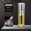 LYGIL Double-Layer Tempered Glass Insulated Tea Water Separation Cup