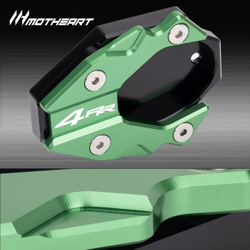 MotHeart Side Stand Plate for Ninja ZX-4RR 2023-2024 Bike Parts Side Stand Extension Kickstand