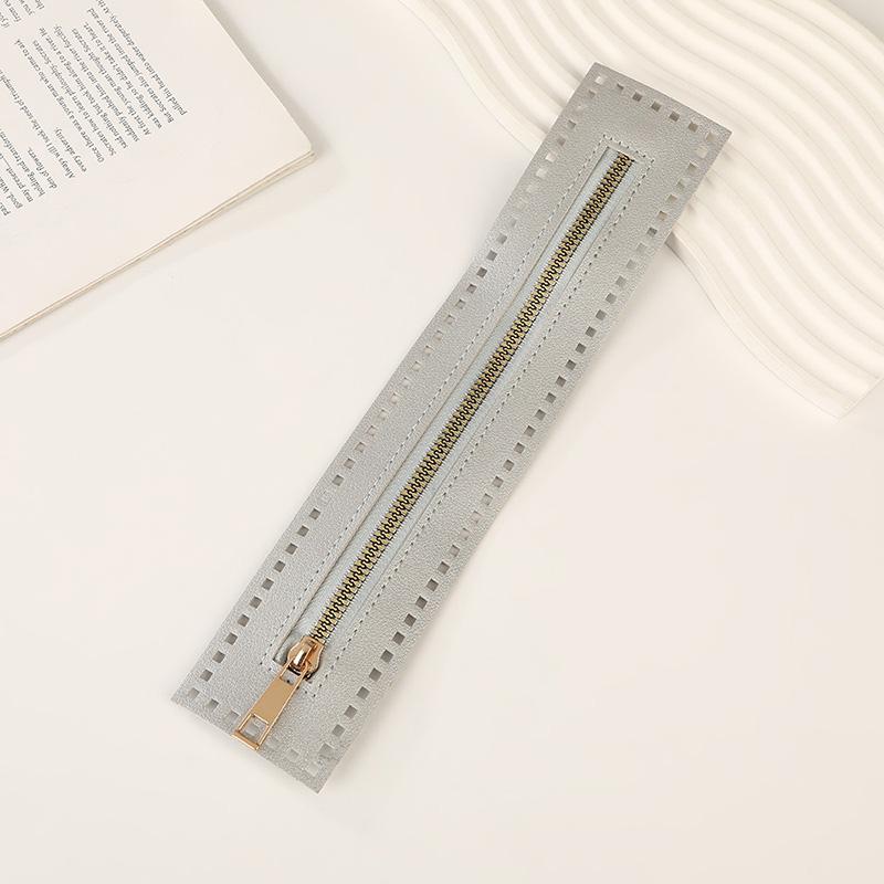 1PC PU 27cm Craft Supplies High Quality Double Sided for DIY Bags Leather Zipper Solid Zipper Sewing Accessories