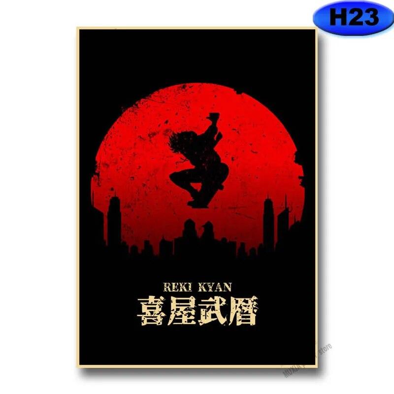 Vintage SK8 The Infinity Plakáty Japonské Anime Plakát Nálepka na zeď Kraftový papír Domácí dekorace Studovna Ložnice Bar Kavárna Umění Malba