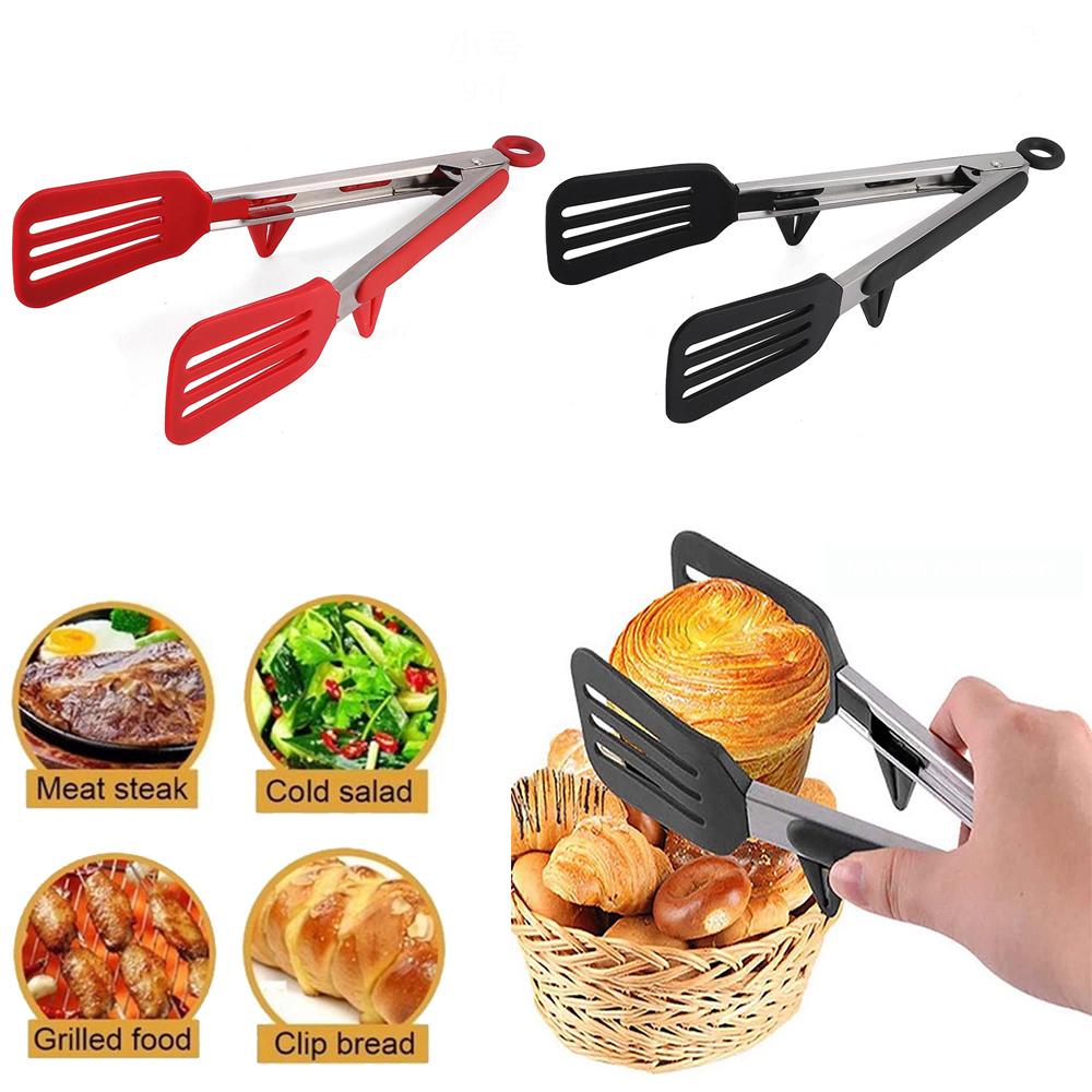 Salad Serving Utensil Restaurant Cooking BBQ Grill Tongs Kitchen Tongs Food Folder Bread Clip