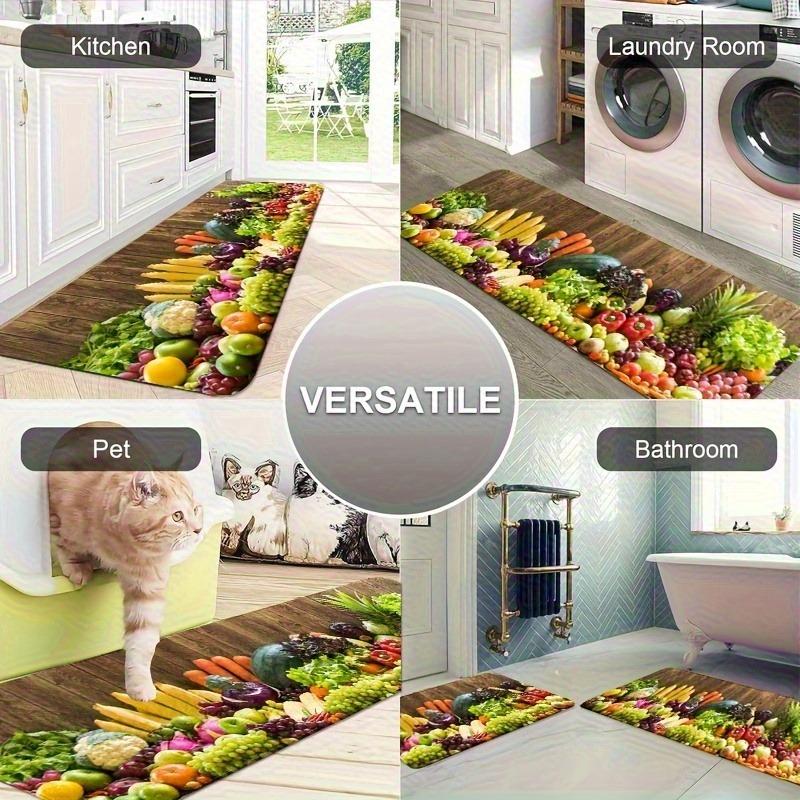 1PC 3D Pattern Kitchen Rug Non-Slip Door Mat Pop design Bathroom Rug Bath Mat Carpet for Home Sink Laundry Decor