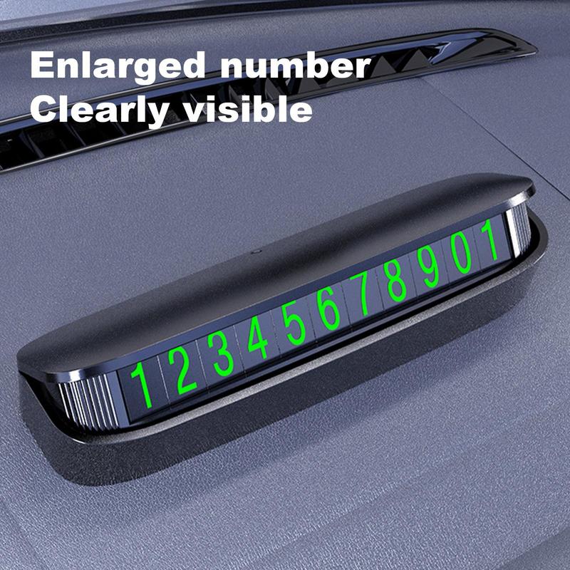 Temporary Parking License Plate Car Parking Phone Number Plate Classic Retro Parking License Plate Auto Interior Ornaments
