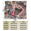 Monkey Face Funny Meme Blanket Cozy Soft  Throw Blankets for Bed 50x60 Inch Multiple Sizes Bedding Throws