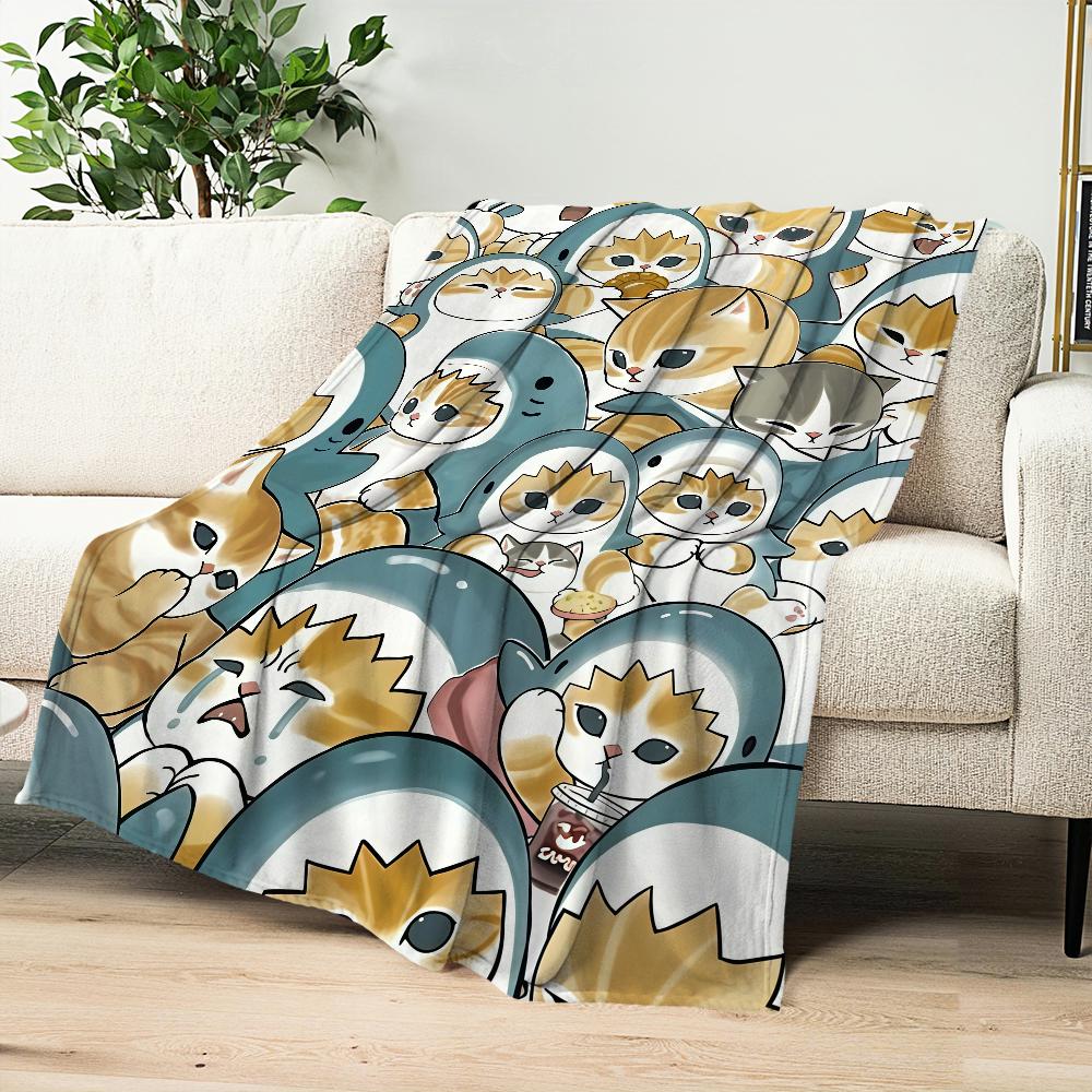 Cartoon M-Mofusand C-kat Schattig Deken Voor Bank Kamer Microvezel Beddengoed Deken kantoor Reis Cadeau Huis