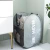 Portable Mesh Pop Up Laundry Hamper Wide Opening Breathable Collapsible Space-Saving Laundry Basket Dorm Travel Bathroom Items