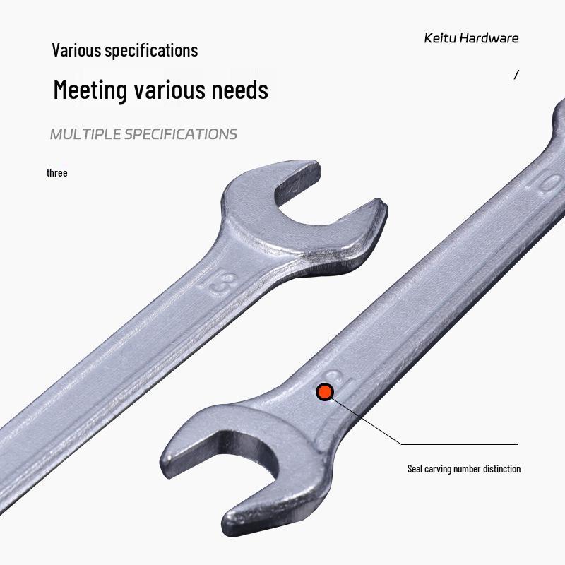 Galvanized Double-Ended Open-End Torque Wrench – High-Strength Cast Polished Tool