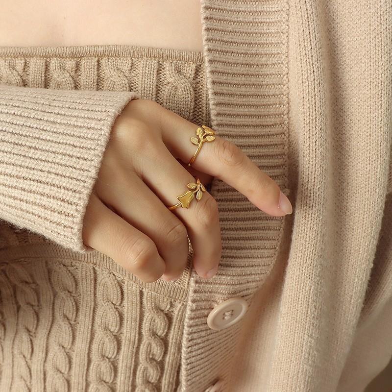 

Корейская версия, модные, универсальные, милые, интернет-аксессуары знаменитостей, комплект ювелирных изделий с ожерельем и кольцом в виде розы