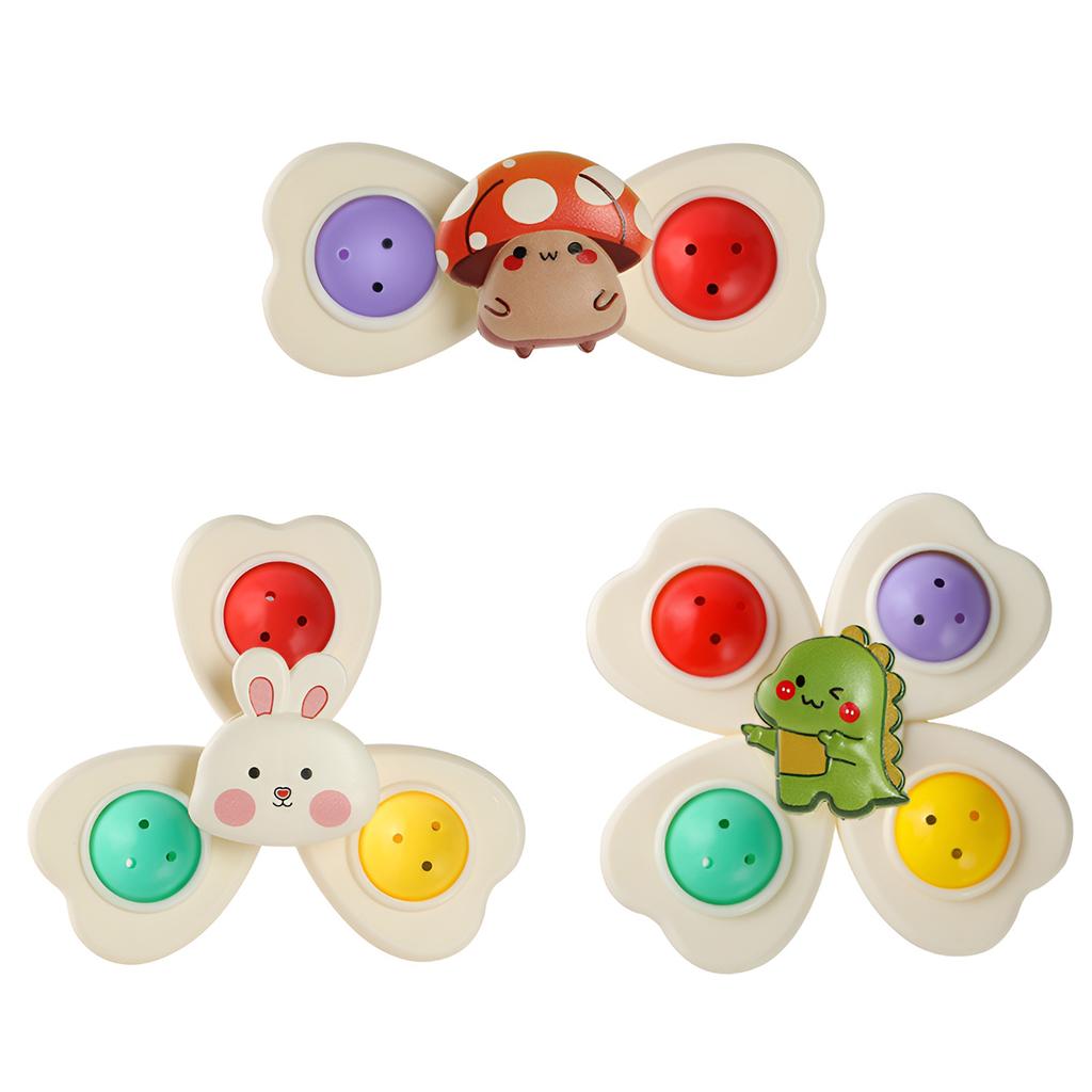 Suction Wheel Fun Rotating Toy Multi-scene Playable Compact Portable Suction Adsorption Smooth Surface 3pcs