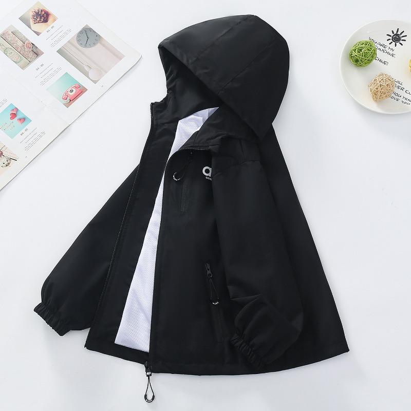 Boys Kids Windproof Outdoor Windbreaker Jacket Children Casual Outerwear Top