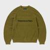 ThIs Is Never ThaT T Logo kniT sweaTer musTard