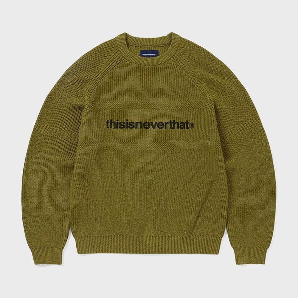 Этот свитер с логотипом T, вязаный, горчичный S