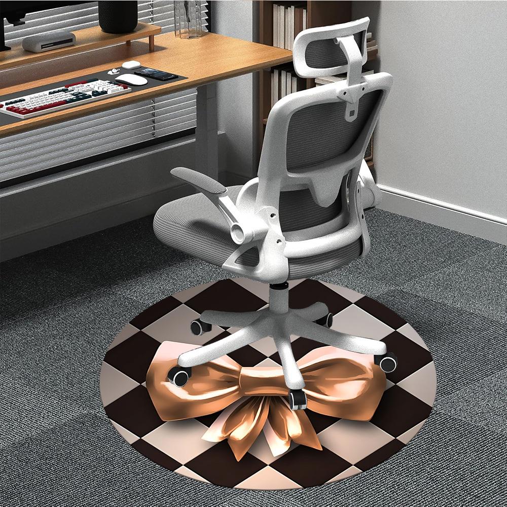 

1pc Bowtie Chair Carpet for Office, Non-slip, Soft and Durable Office Rug, Perfect for Office yy260127107 80cm by 80cm