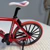 1:8 Mini Model Alloy Bicycle Diecast 19cm Metal Finger Adult Red Mini Bike Simulation Collection Gifts Toys Girls 14+