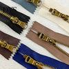 Y-Teeth Zipper 20Pcs Retro Bronze Closed-End Set, Heavy Duty Metal DIY Crafting Replacement, Non Separating for Sewing Handbags Pockets