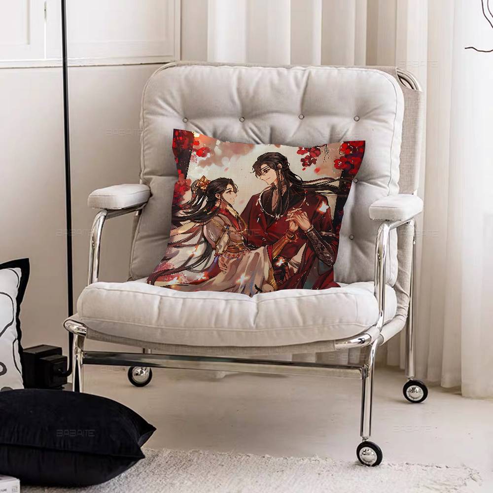 Heaven Officials Blessing Cushion Cover Inches Farmhouse Decor Home Throw Pillow Covers For Couch Decorations