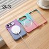 Scratch Resistant Lens Guard Case Magnetic for iPhone, Gradient Skin-like Protective Cover with Built-in Ring Phone Foldable Phones And Hinge