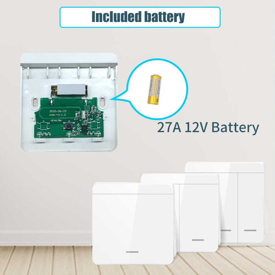 RF433Mhz Wireless Switch 1/2/3 Gang 86 Wall Panel Transmitter Safety Light Switch AC 85-265V Relay Receiver For Home Led Light