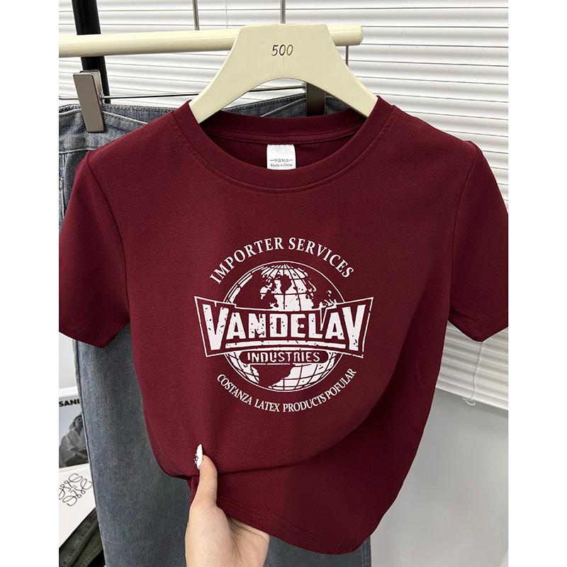 

2024 Women s Fashionable Slim Fit Round Neck Short Sleeve T-Shirt - Trendy Summer Essential Small