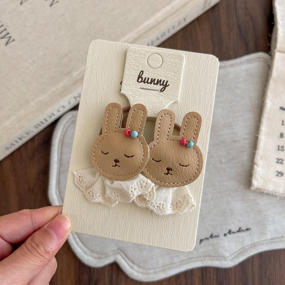 Children's Rabbit Mushroom Cartoon Hair Band Tie Rubber Band Ponytail Hair Rope Headwear Girls Kids Hair Accessories